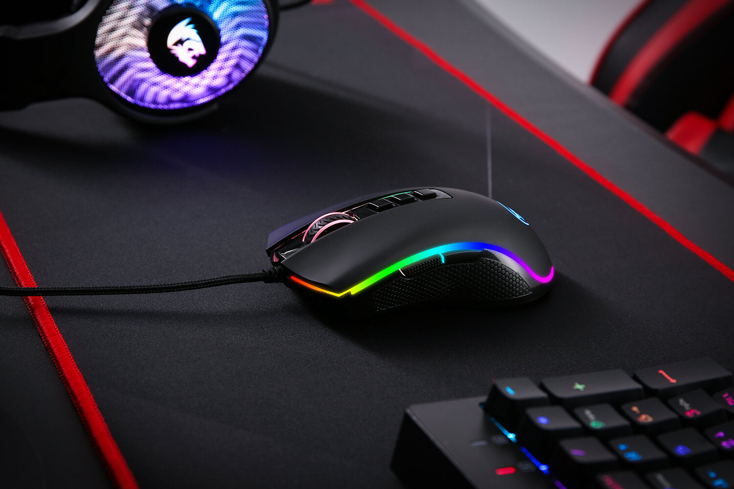 Redragon M711-FPS Cobra FPS Optical Switch (LK) Gaming Mouse with 16.8 Million RGB Color Backlit, 24,000 DPI