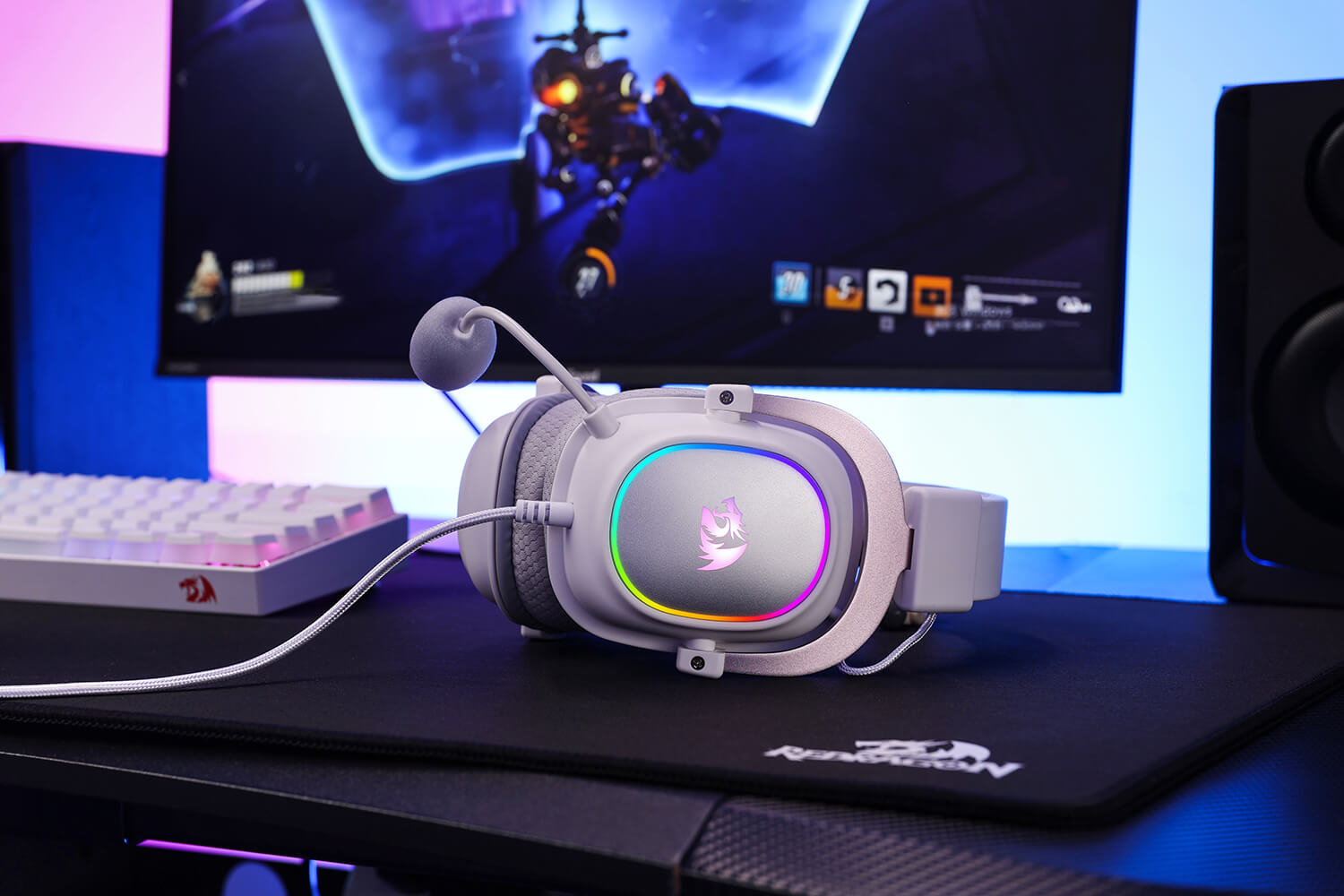 White Wired Gaming Headset