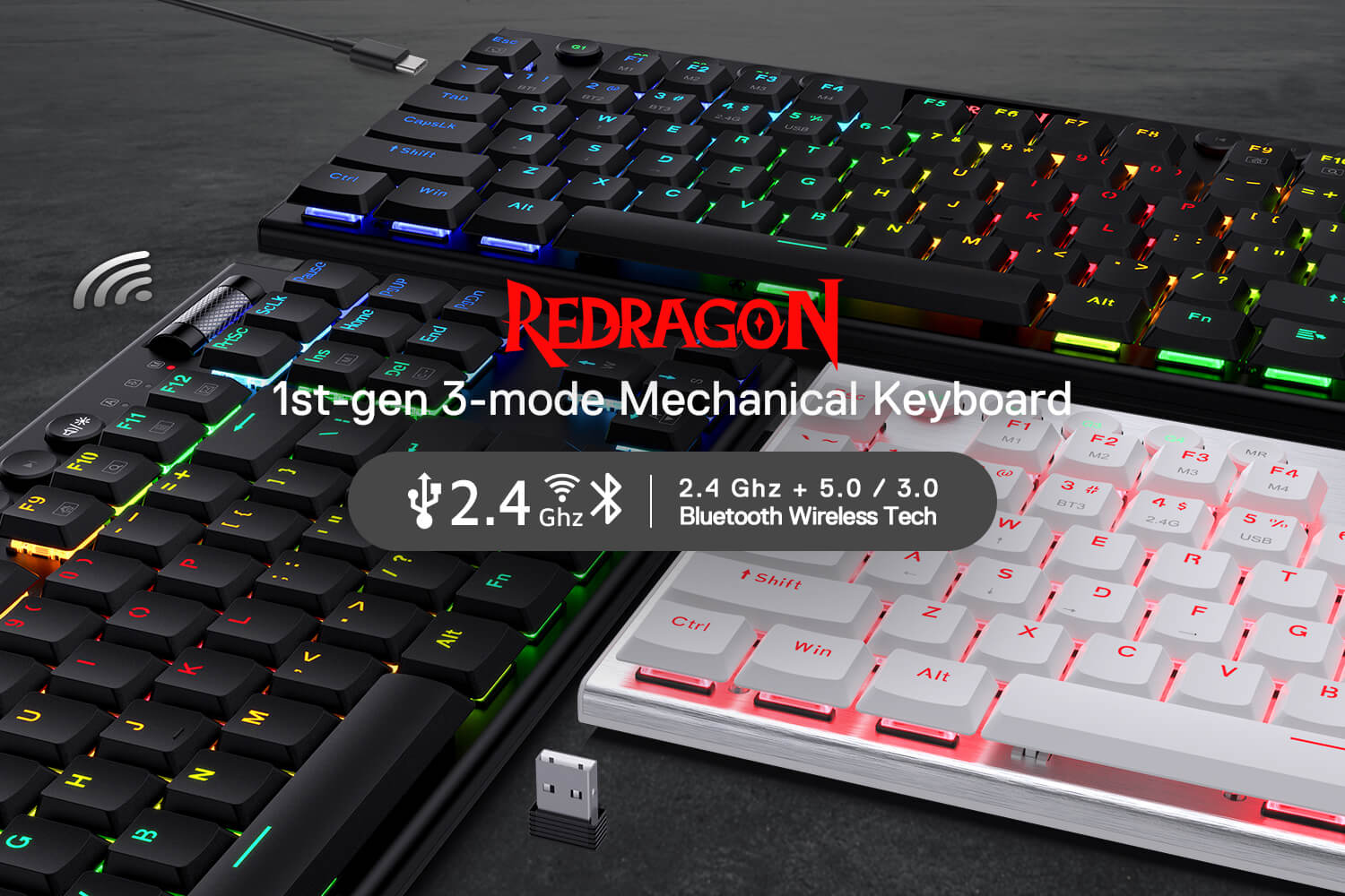 Redragon K621 Horus TKL Wireless RGB Mechanical Keyboard