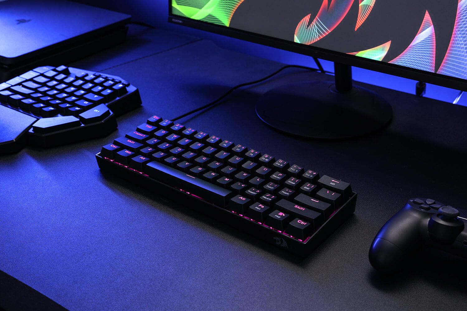 Redragon K630 60% Mechanical Gaming Keyboard Pink LED Backlit