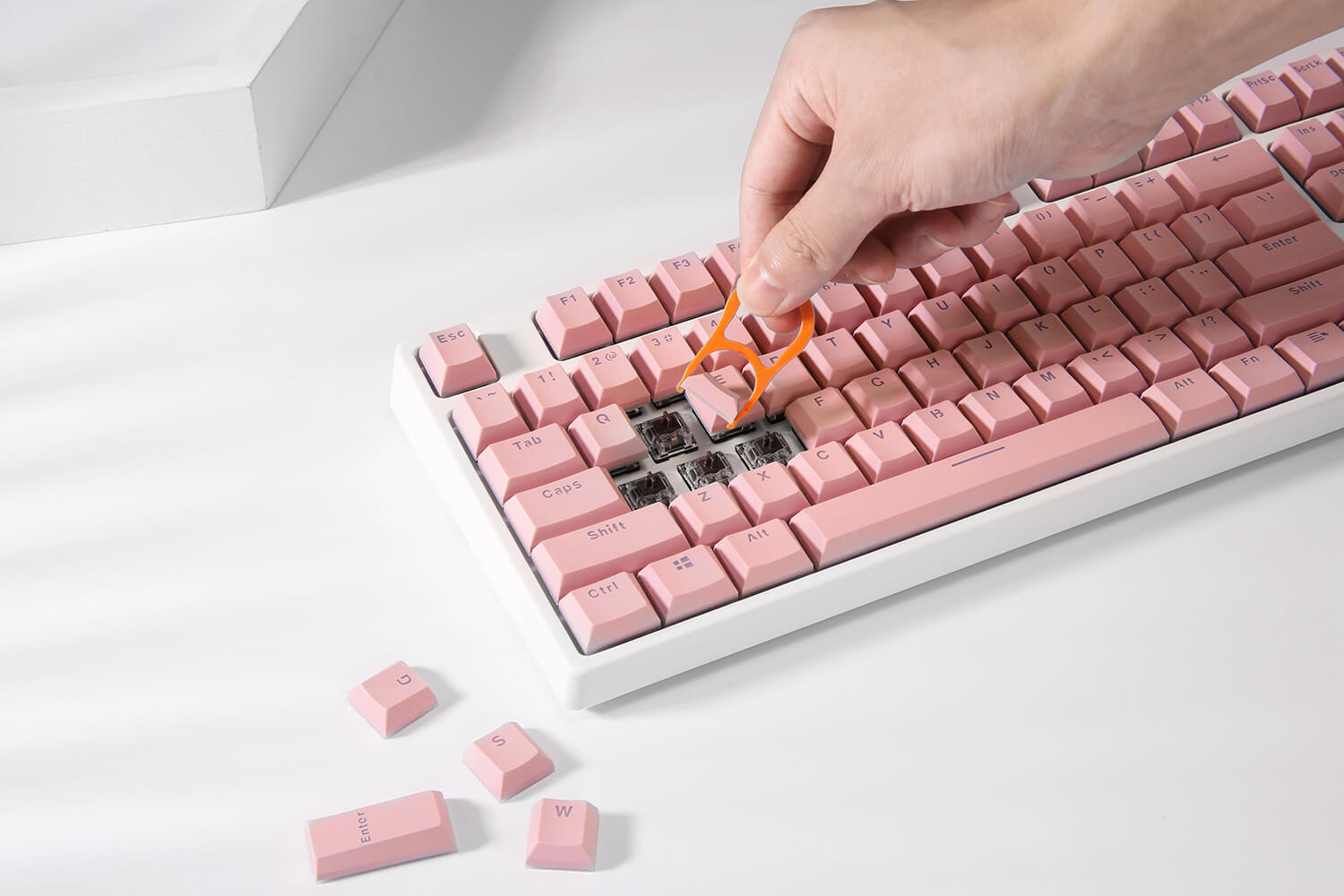 Pink Double Shot Keycaps for Mechanical Keyboard