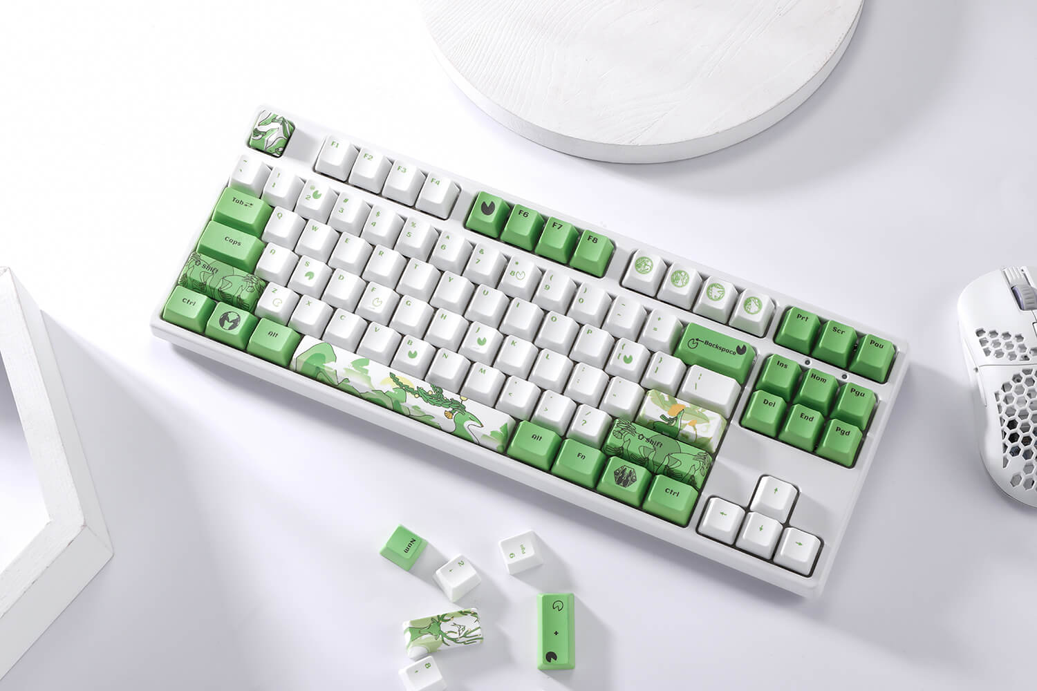 PBT 108 Keycaps Set Thick PBT Keycaps for Mechanical