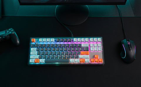 (Only Keycaps) Redragon x LTC PBT Double Shot 112-Key Pudding Keycaps Set, KDA Profile for ANSI Layout 61/68/84/87/98/104 Keys Mechanical Keyboard, with Keycap Puller