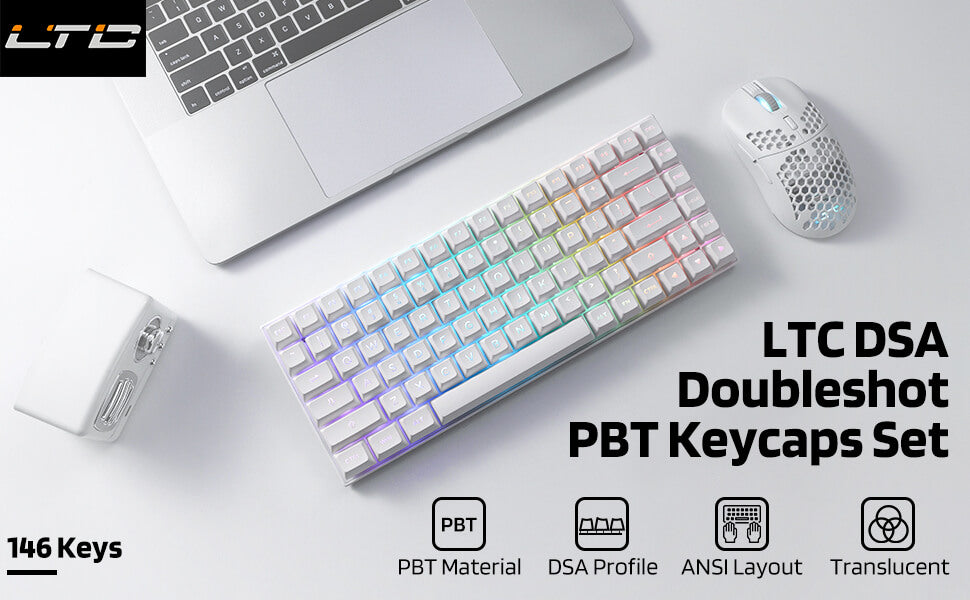 LTC LavaCaps PBT Doubleshot 146 Keycaps Set