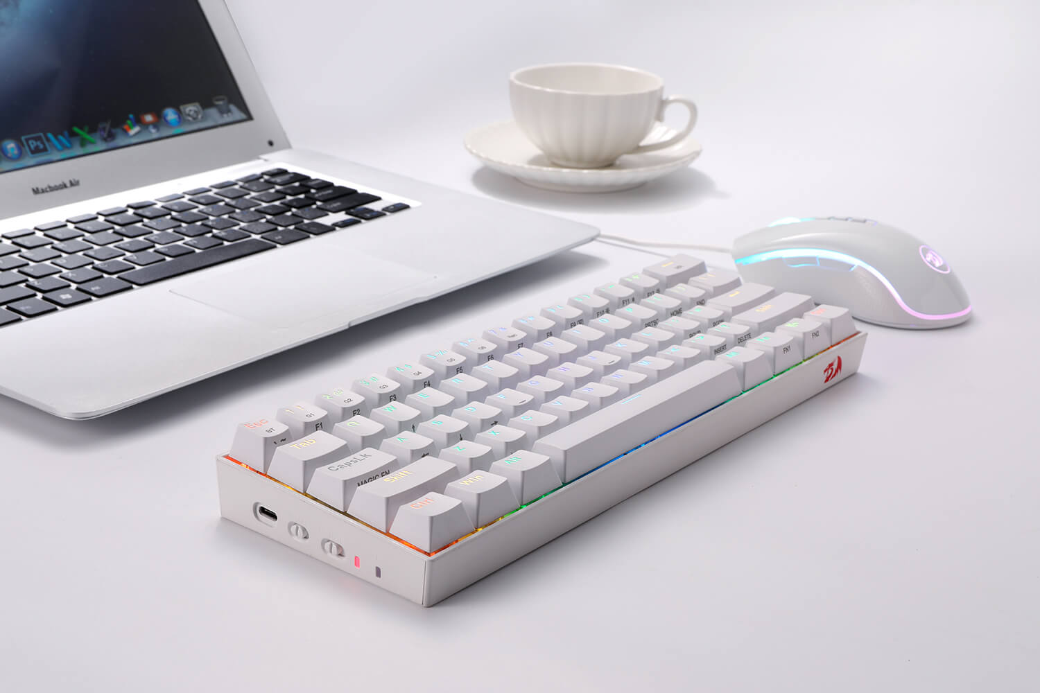 Redragon K530 white 60% RGB Wireless Mechanical Keyboard M711 RGB Gaming Mouse Bundle