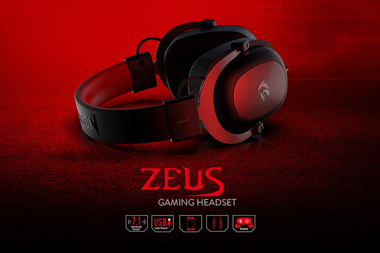 Casque Gaming Redragon ZEUS H510 Zeus-X RGB + Support Casque RGB Redragon  HA300 avec 4 Ports USB