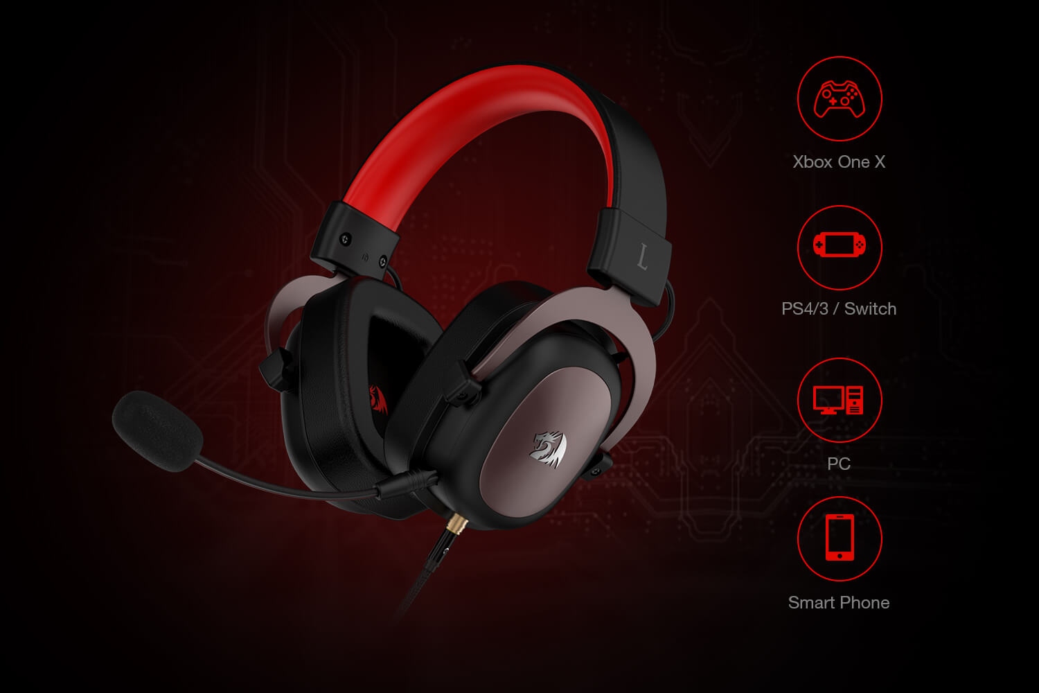 Headsets Redragon H510 RGB Zeus X Wired Gaming Headset Lighting 71 Surround  Sound Multi Platforms Headphone Works For PC J230214 From Us_montana,  $59.22