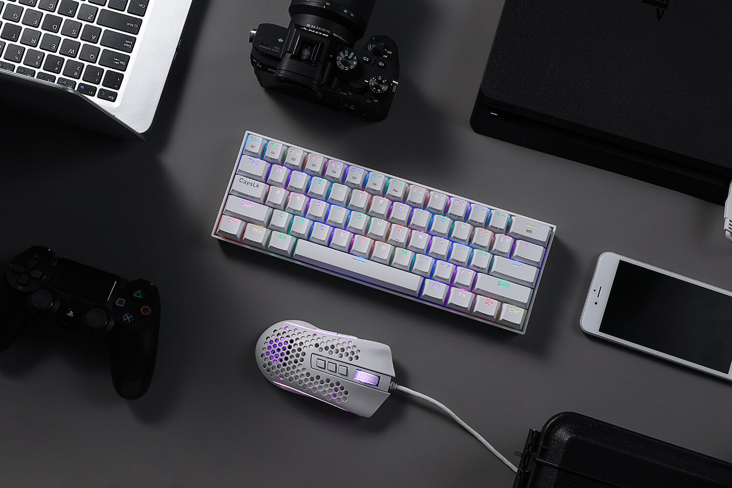 Redragon K530 Mechanical Keyboard M808 Lightweight RGB Gaming Mouse Combo