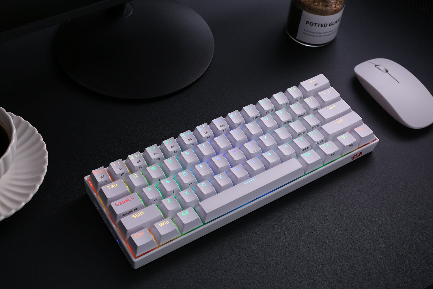redragon 60% keyboard white