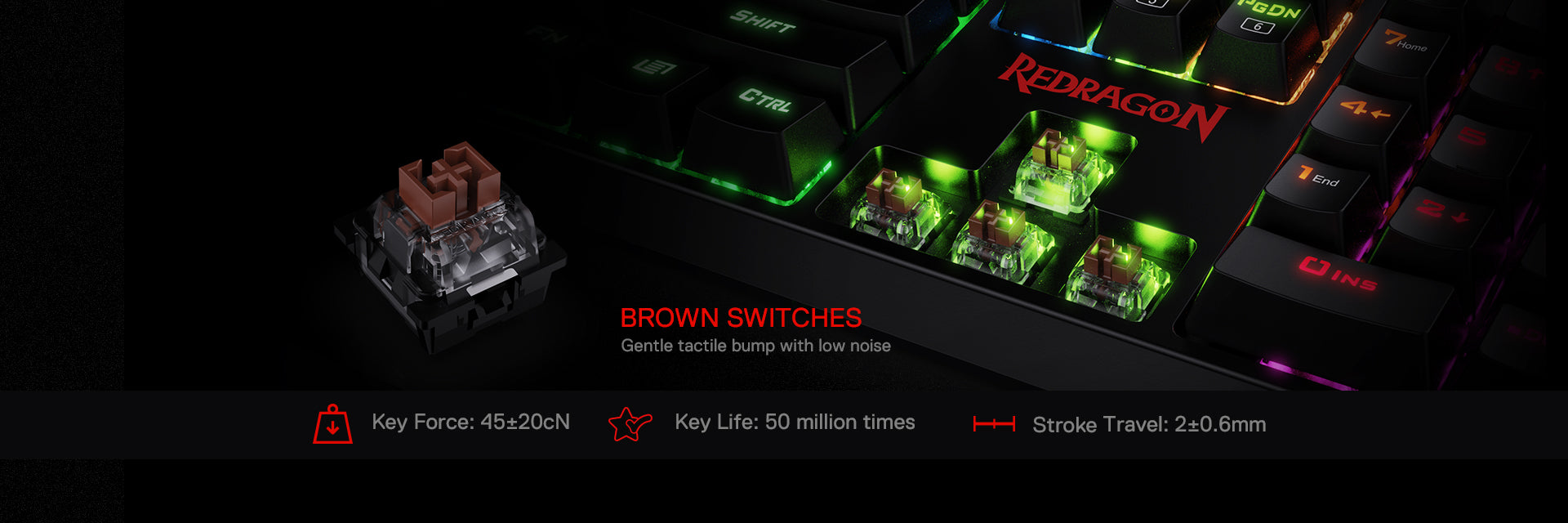 redragon k582 brown switches