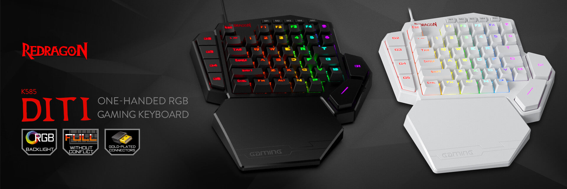 redragon k585 diti one-handed keyboard(Open-box)