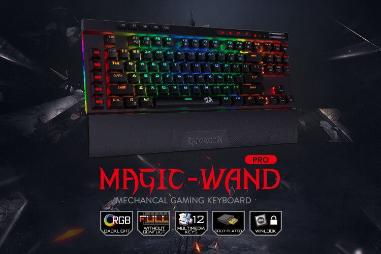 Clavier Mécanique Gaming Redragon MAGIC WAND K587 RGB TKL