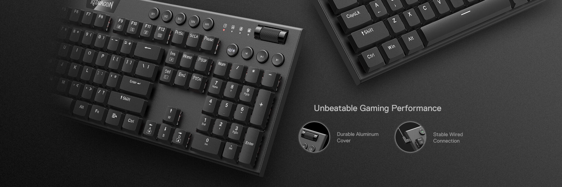 Ultra-Thin Designed Wired Gaming Keyboard w/Low Profile Keycaps
