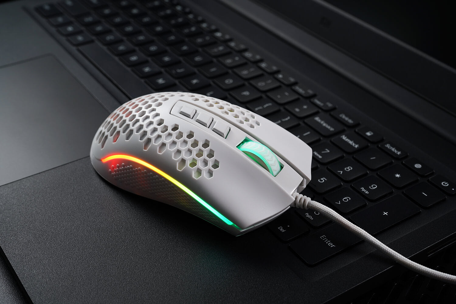 redragon m808 gaming mouse honeycomb shell white