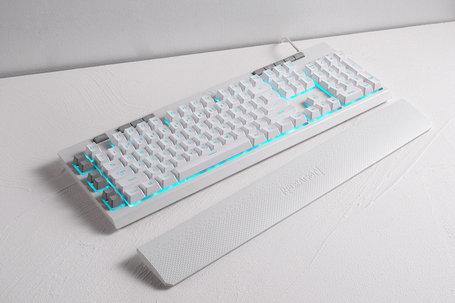 redragon white gaming keyboard