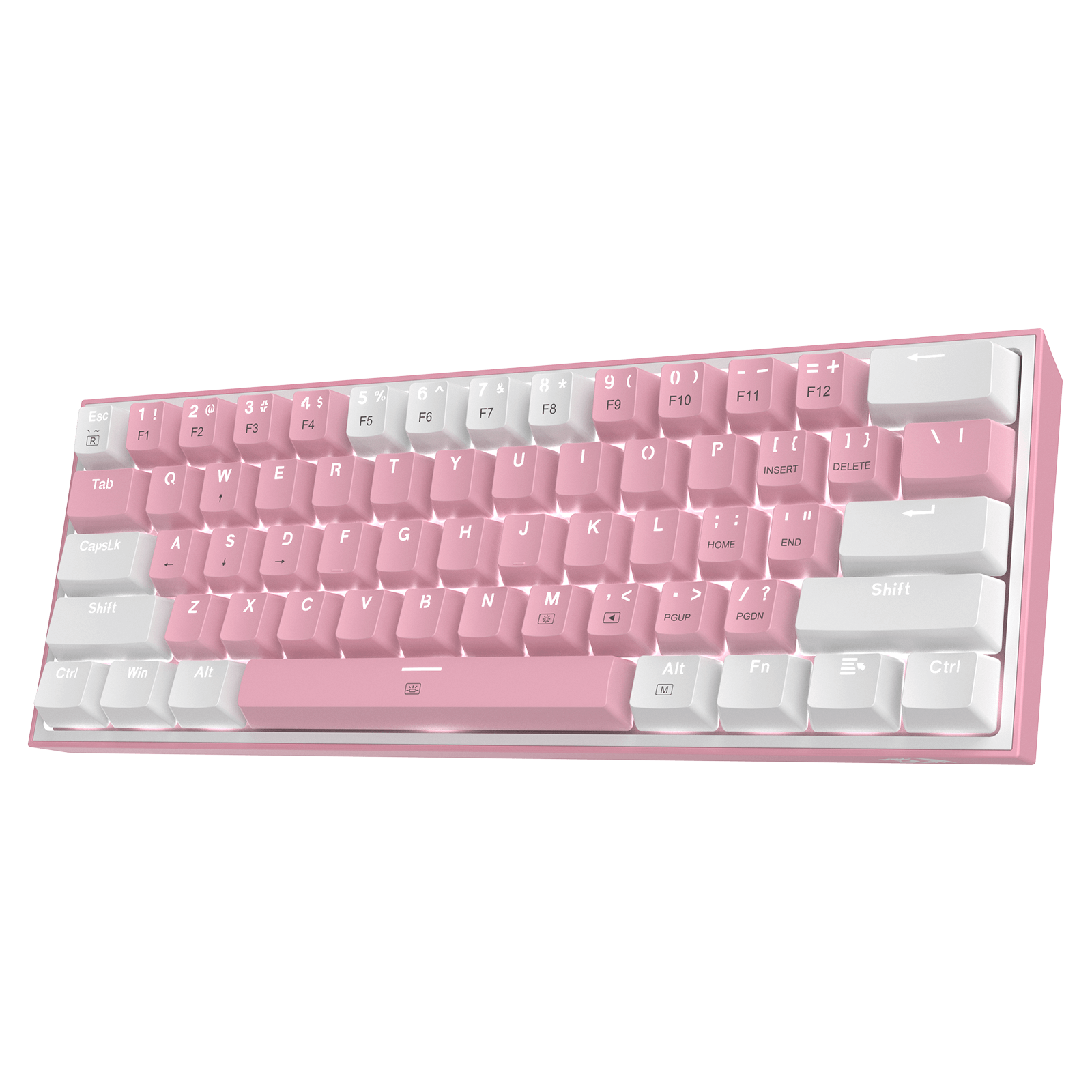 FIZZ K617 60 White & Pink Mechanical keyboard Default Title
