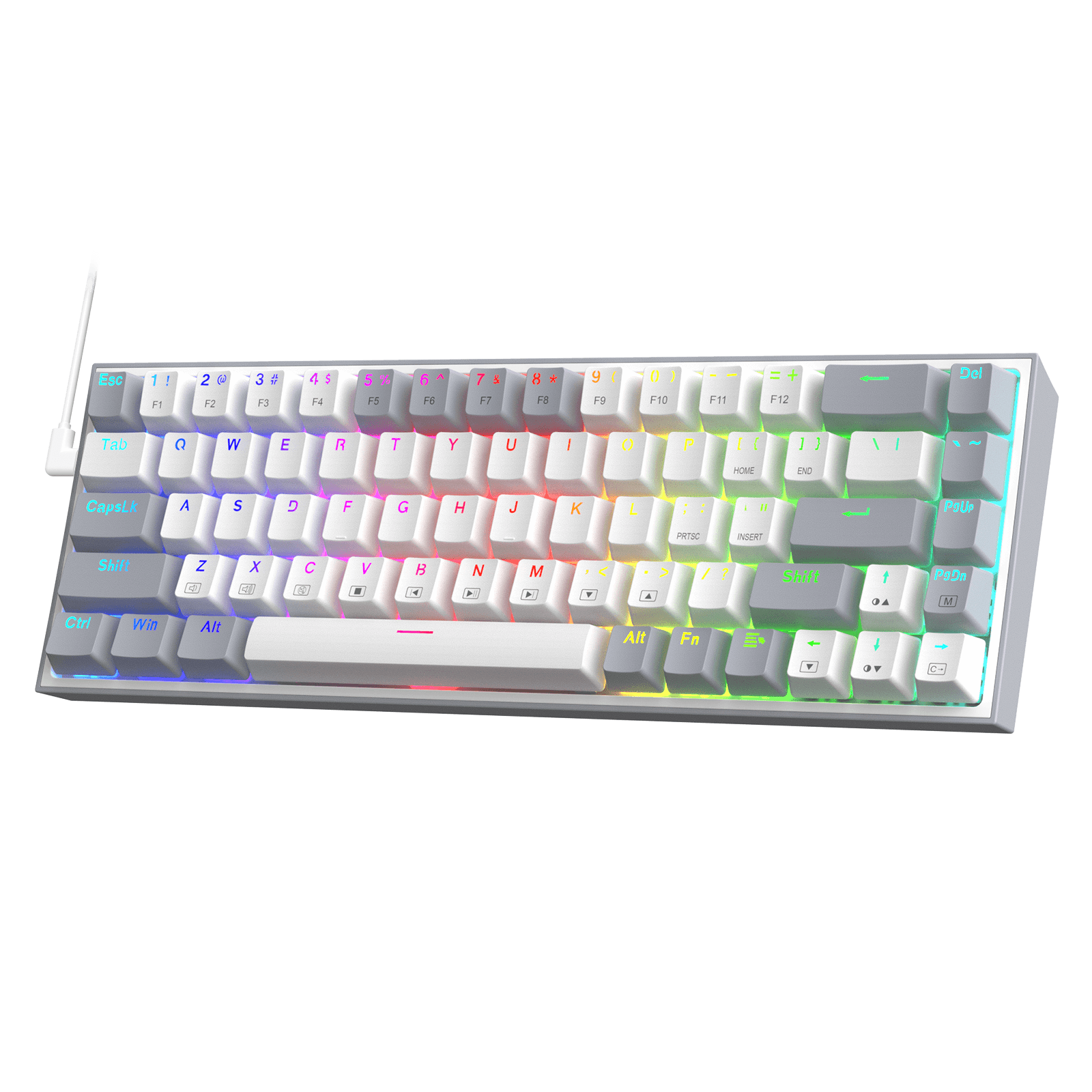 CASTOR K631 Grey 65% Wired RGB Gaming Keyboard Default Title