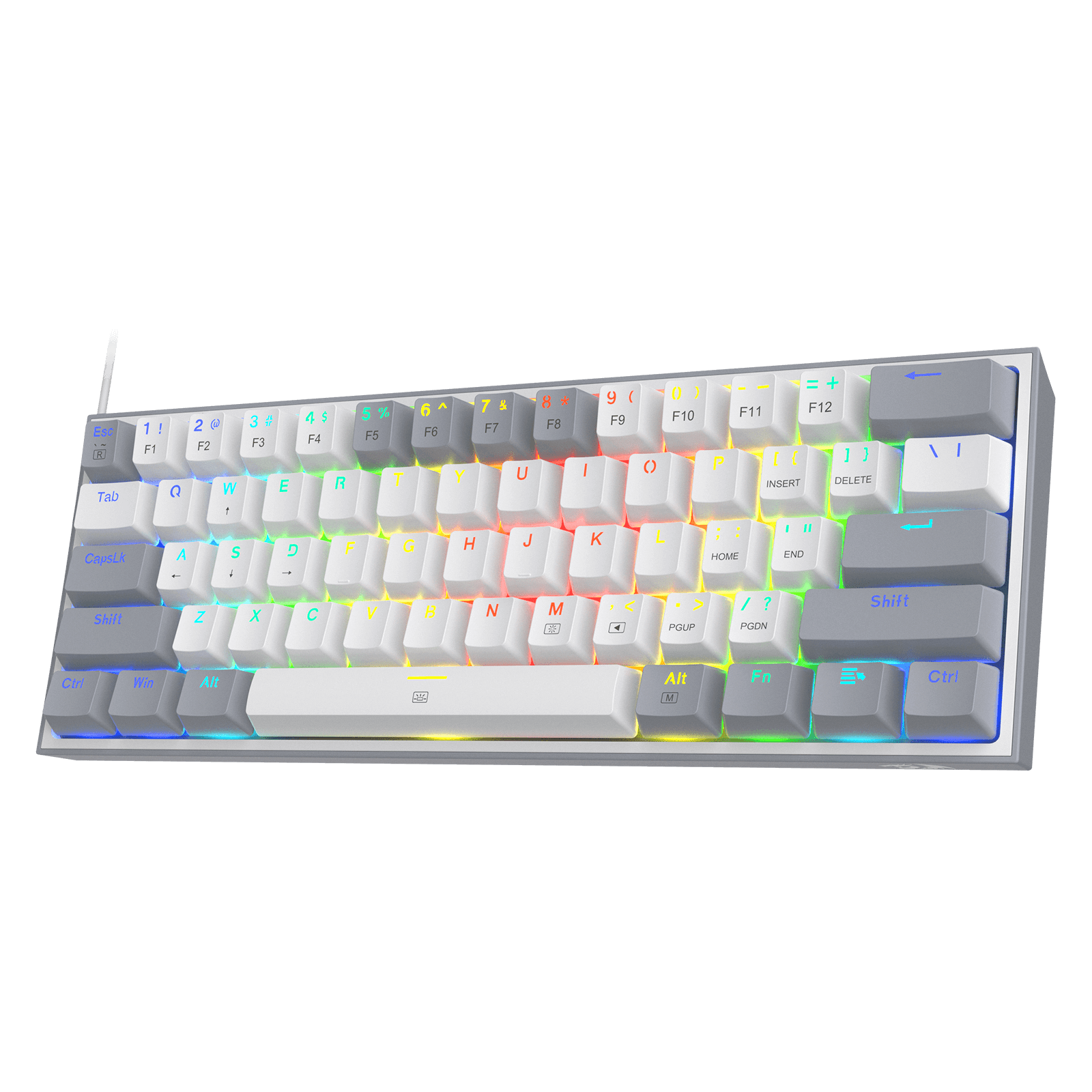 FIZZ K617 60 White & Grey Small Mechanical keyboard Default Title