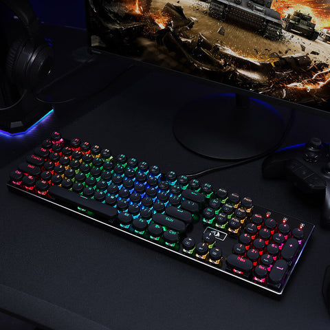 Redragon GRIFFON - KM-505 Clavier Gamer 104 touches AZERTY avec  rétroéclairage 7 Couleurs - USB