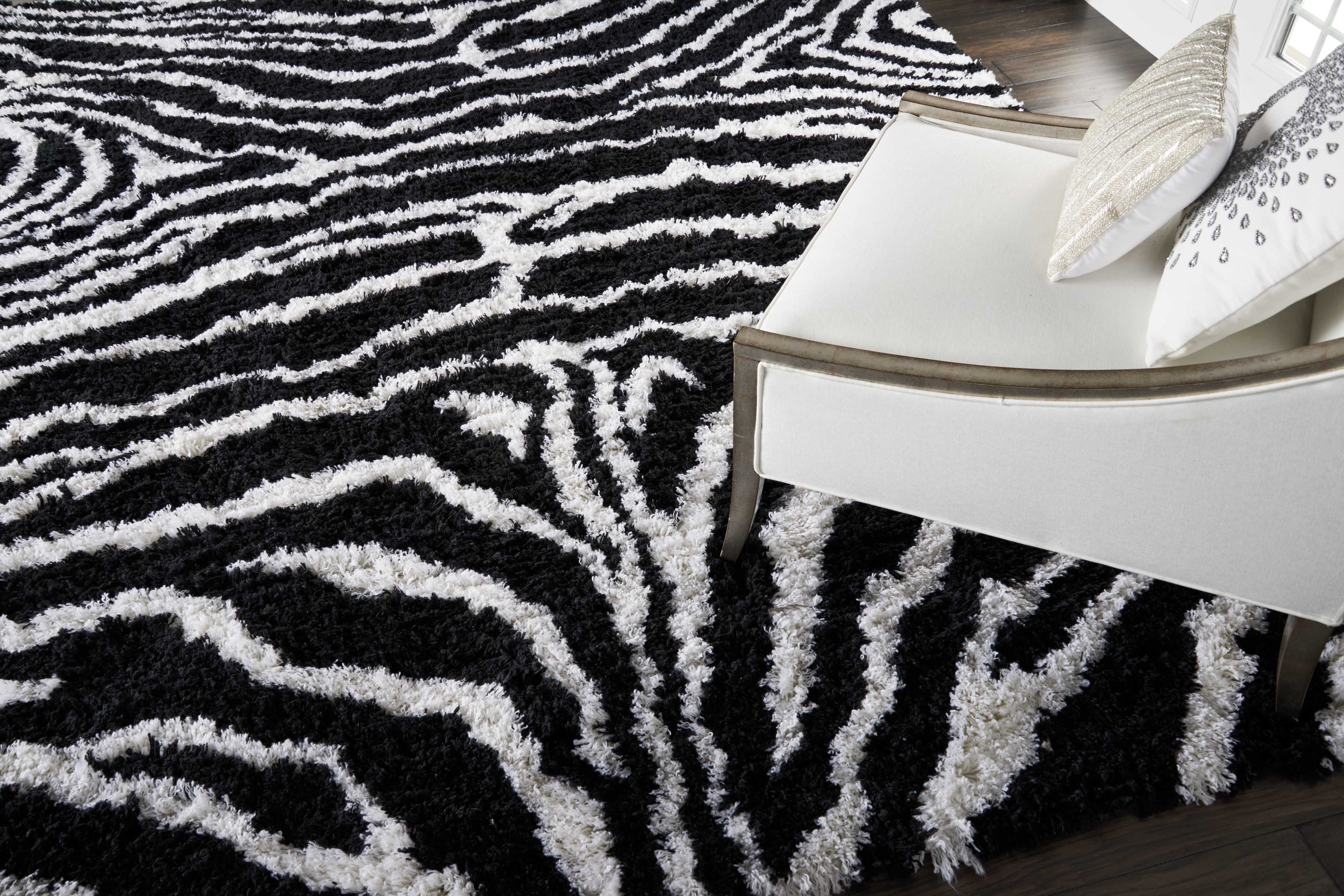 Eclectic Black White Magical Cat Pattern Rug Boho Animal Print -  in  2023
