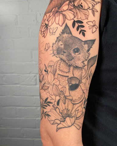 Tattoo designed by floral artist Lu Loram Martin, in Toronto, Canada.