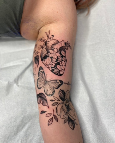 Tattoo designed by floral artist Lu Loram Martin, in Toronto, Canada.