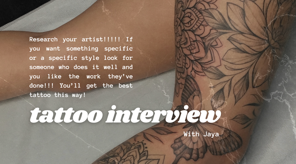 Tattoo interview with Jayna by lu loram martin, top large bold blackwork floral tattoo specialist, and illustrator, based in toronto, canada, best