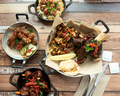 Appetizers on a wooden table