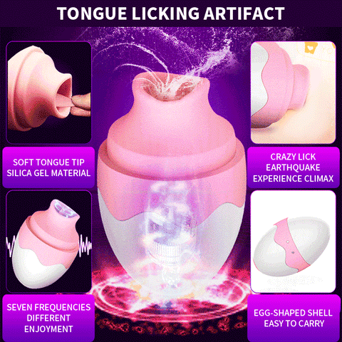 Nipple sucker with tongue