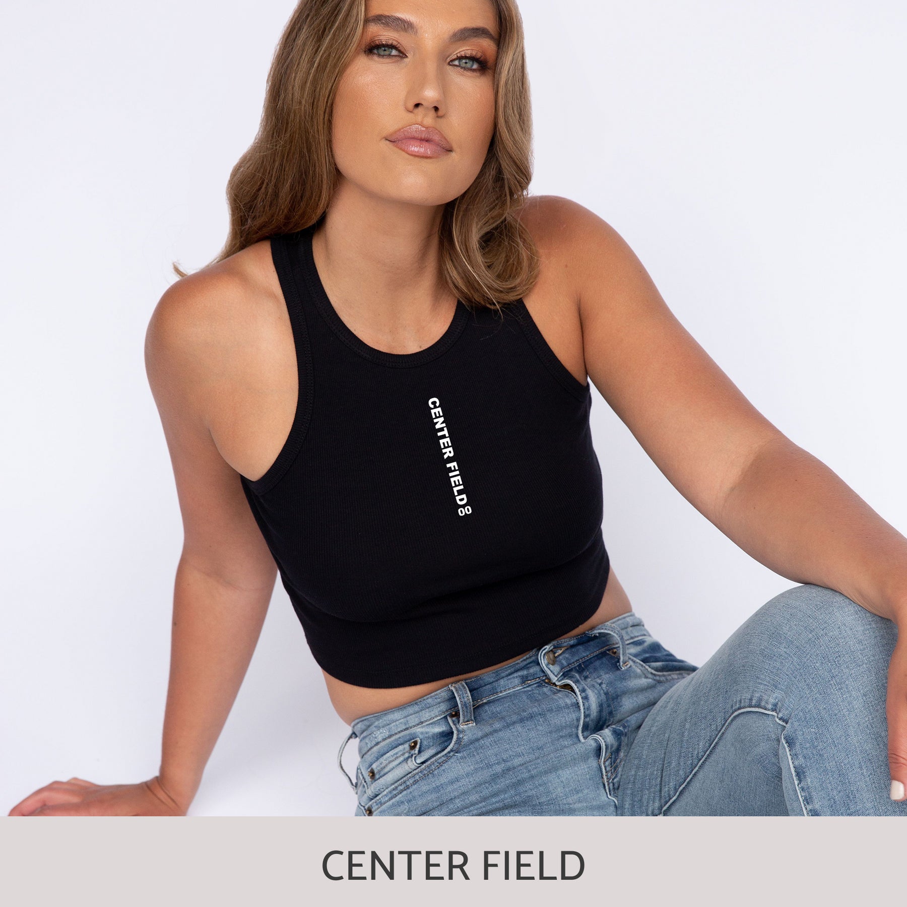 High Neck Ribbed Crop Tank In Black – Good Sport Apparel