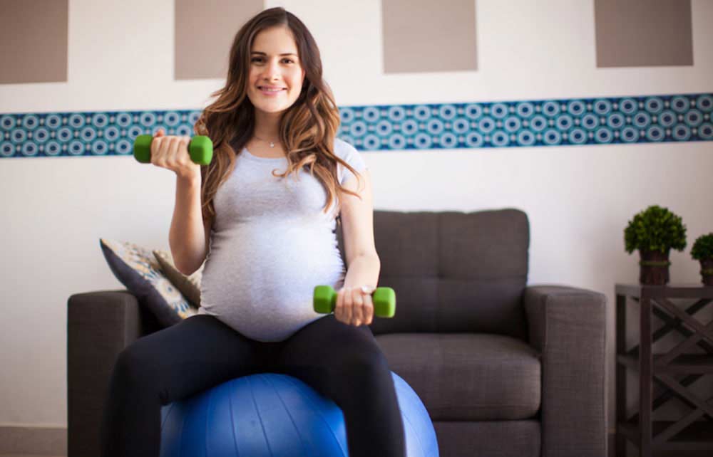 Pregnancy Ball Excercise Example