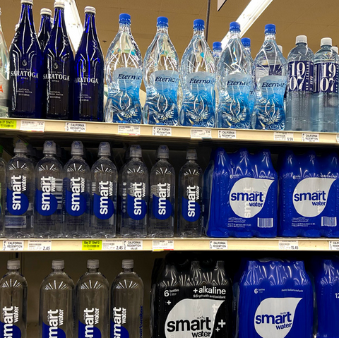 Eternal Alkaline Water bottles in grocery aisle