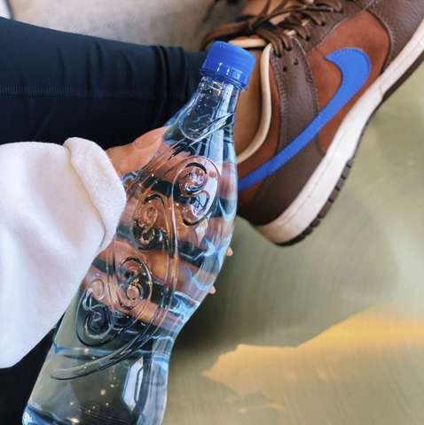 Eternal Alkaline Water with shoe in background