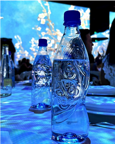 Eternal water bottles on table