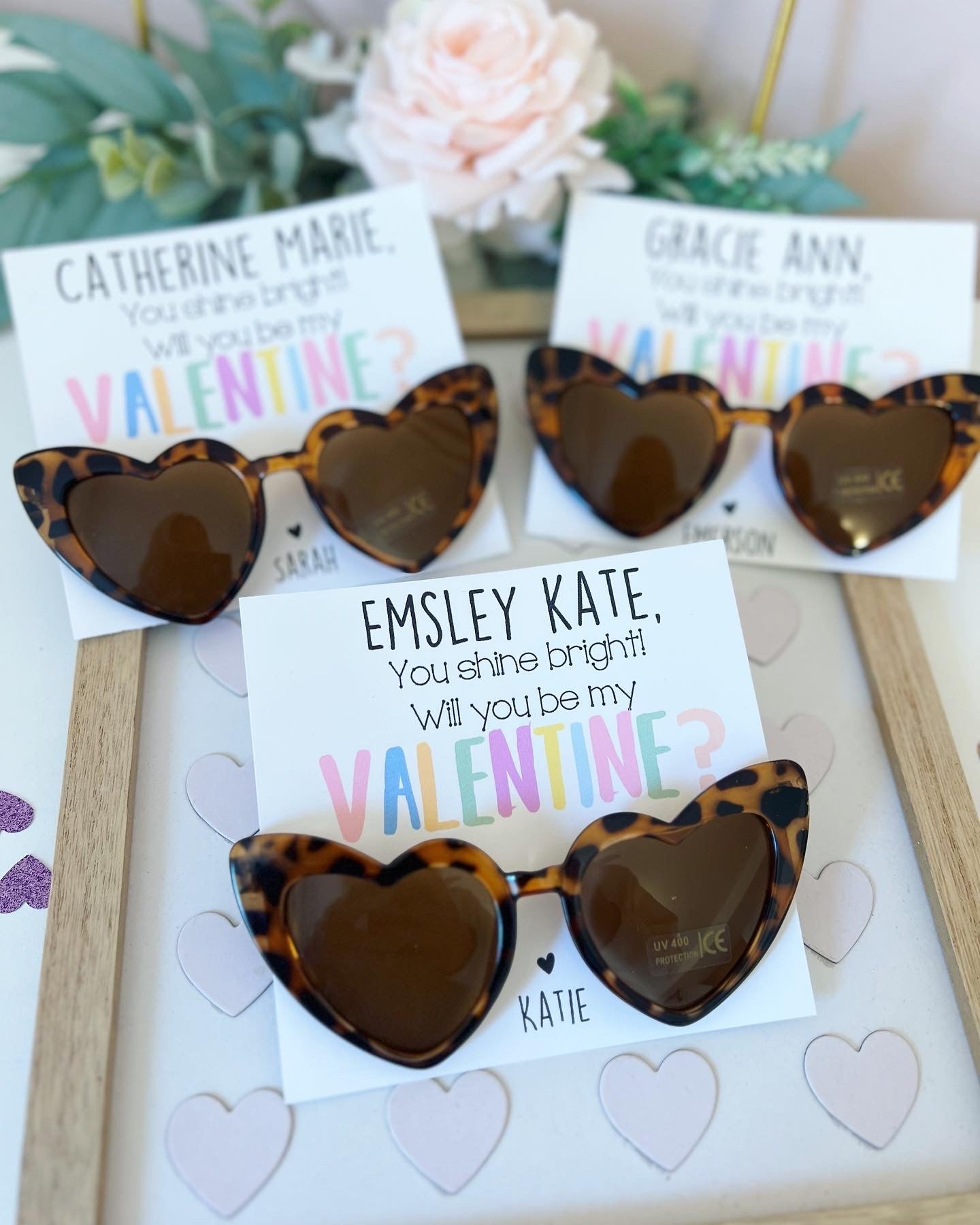 Valentine's day kids heart sunglasses!