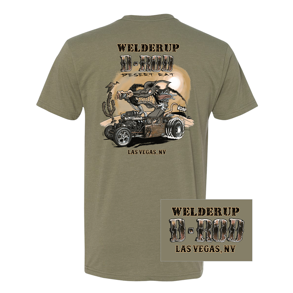 Welder Up D-Rod Desert Rat T-Shirt in Light Olive Green