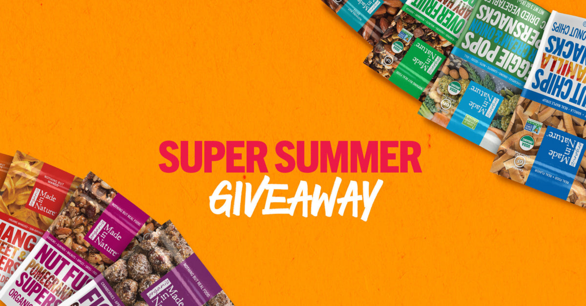 online contests, sweepstakes and giveaways - WIN A YEAR’S SUPPLY OF MADE IN NATURE SUPERSNACKS