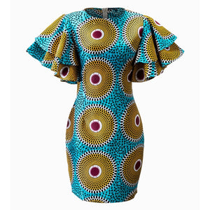 Open image in slideshow, Thrills Ankara Print Slim Fitting Dress | CATICA Couture - CATICA Couture
