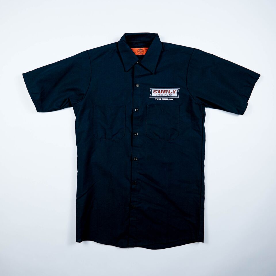 Men's Badge Logo Brewer Work Shirt - Black | Surly Brewing Co.