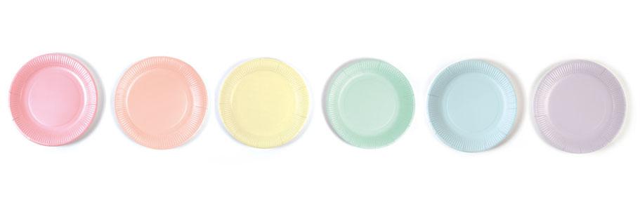 pastel yellow paper plates