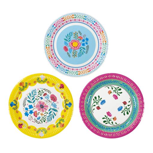 cheap floral paper plates