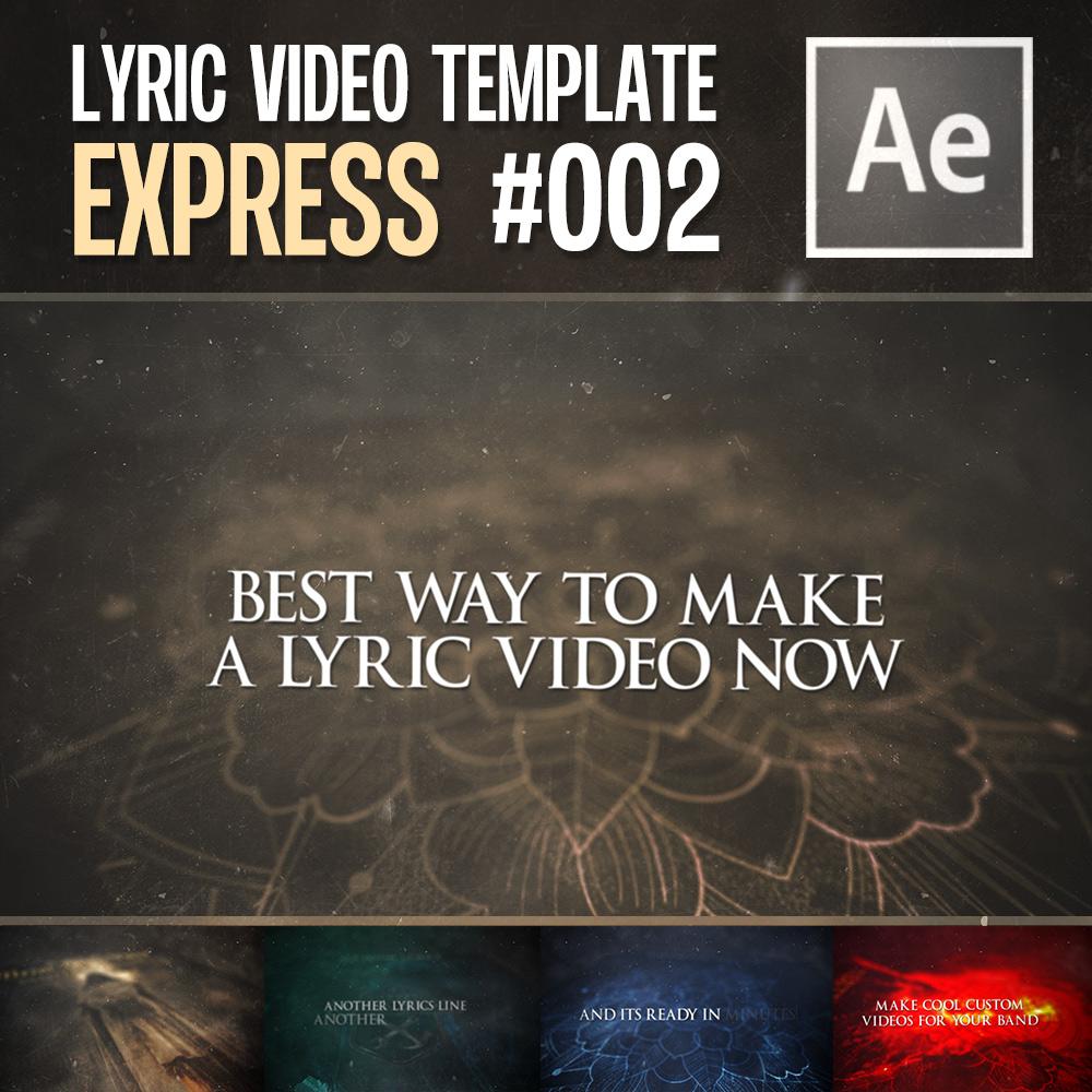 Express Lyric Video Template 002 After Effects (Automated) Metal E