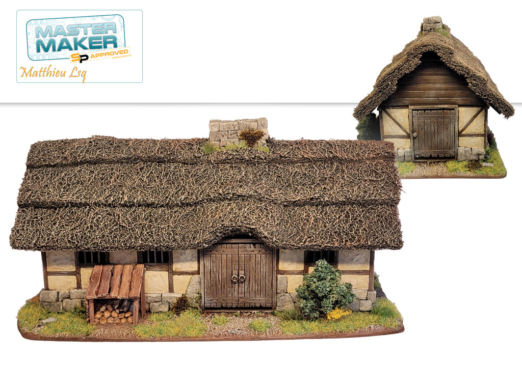 Dark Age Manor House from Sarissa Precision and converted/painted by Matthieu Lsq