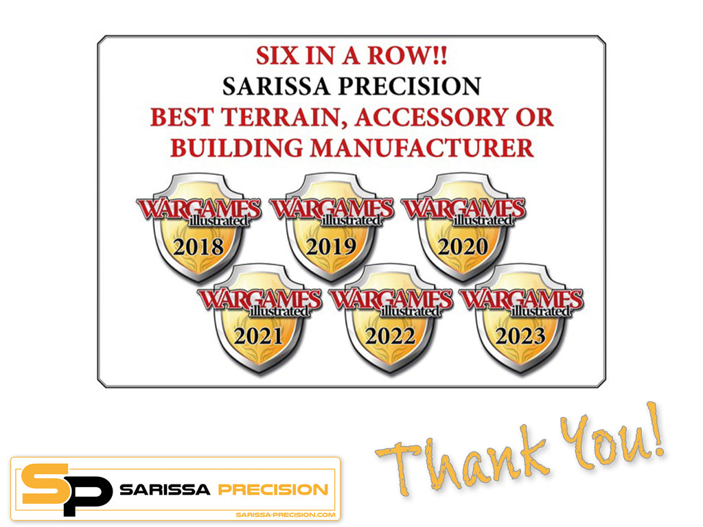 Award winning Terrain and accessories from your team at Sarissa Precision