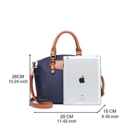 Women's Casual Solid 2PC Waterproof Bags Large Capacity Zipper Handbags - Marfuny