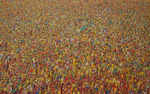 "Claim 48" 60 x 90 cm, modernes abstraktes Gemälde aus der "Organic Grounds" Serie