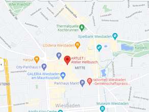 Karte von Wiesbaden mit ARTLET Standort