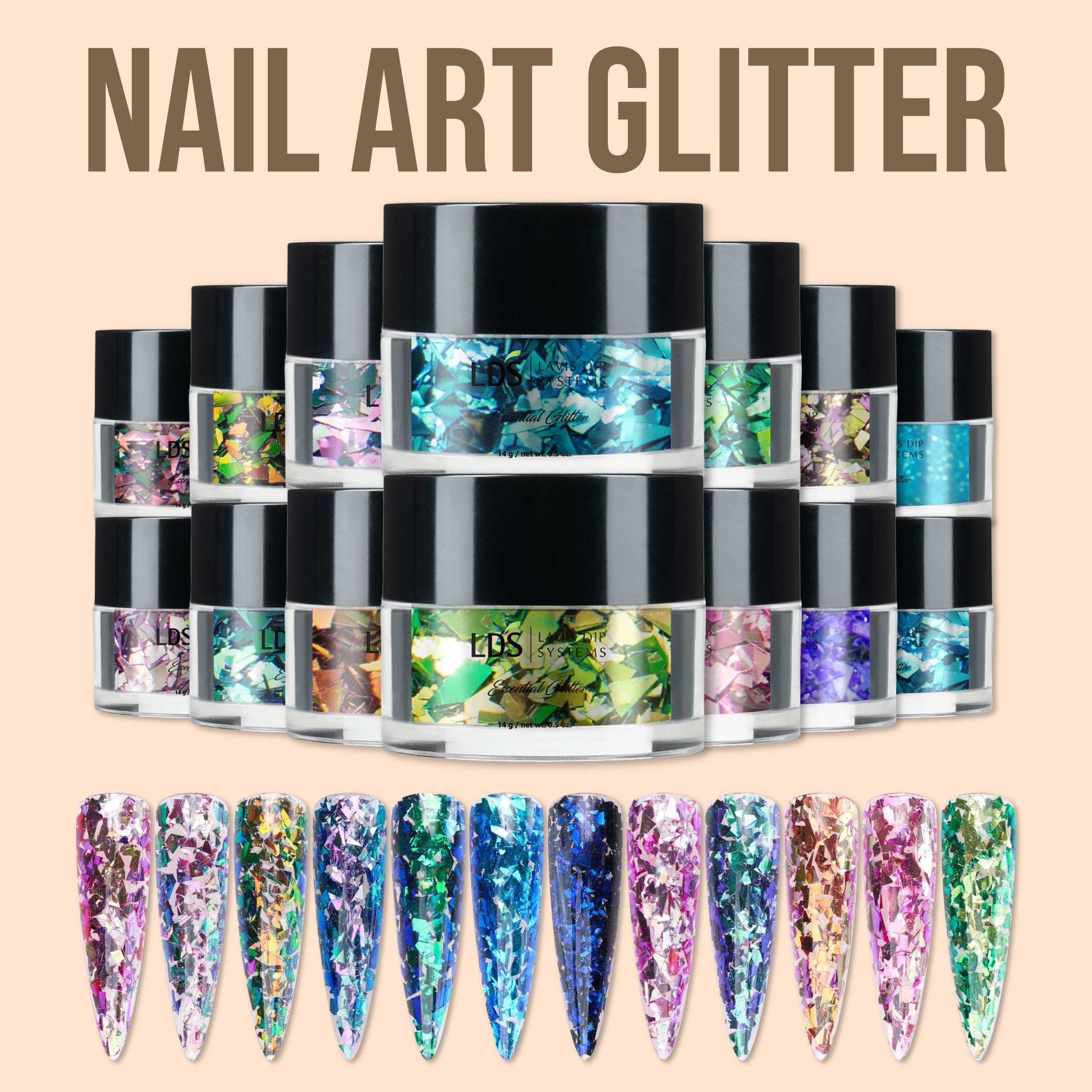 LDS Confetti Glitter Nail Art - CF05 - Hotness - 0.5 oz