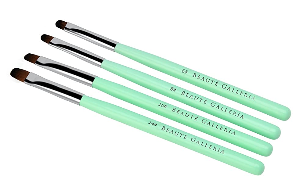 4-Piece UV Gel Nail Brush Set by Beaute Galleria