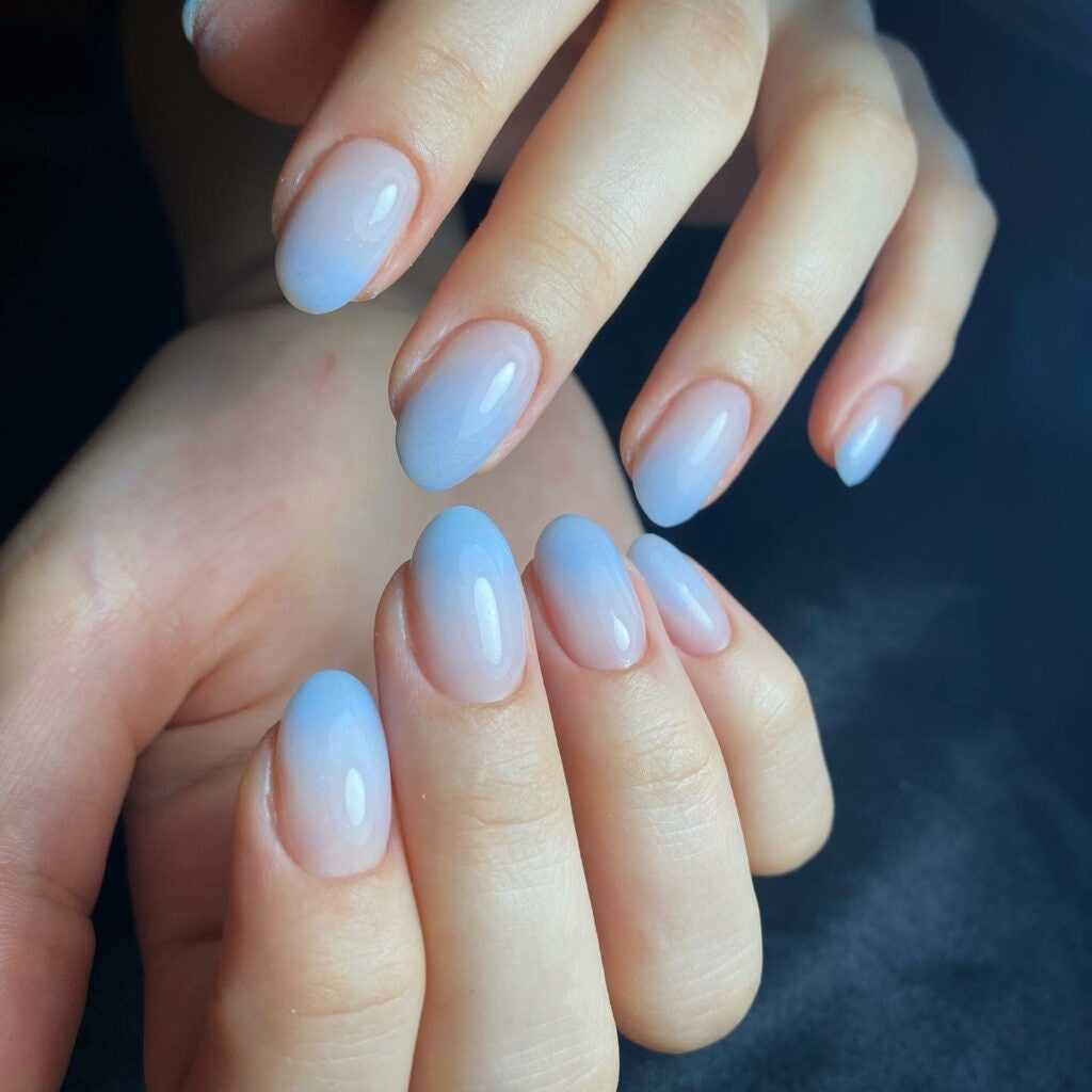 Blue Boomer Nails